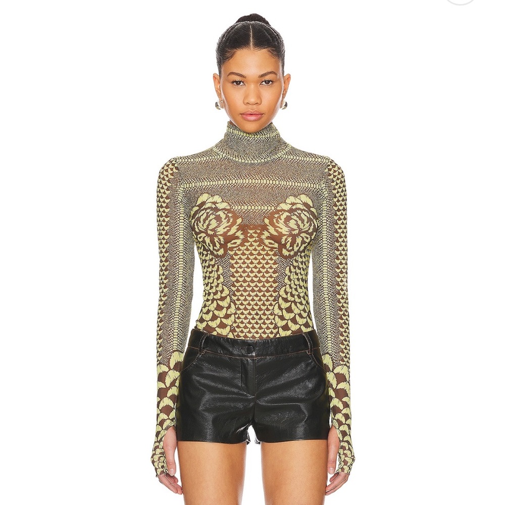 AFRM Zadie Bodysuit in Butter Petals